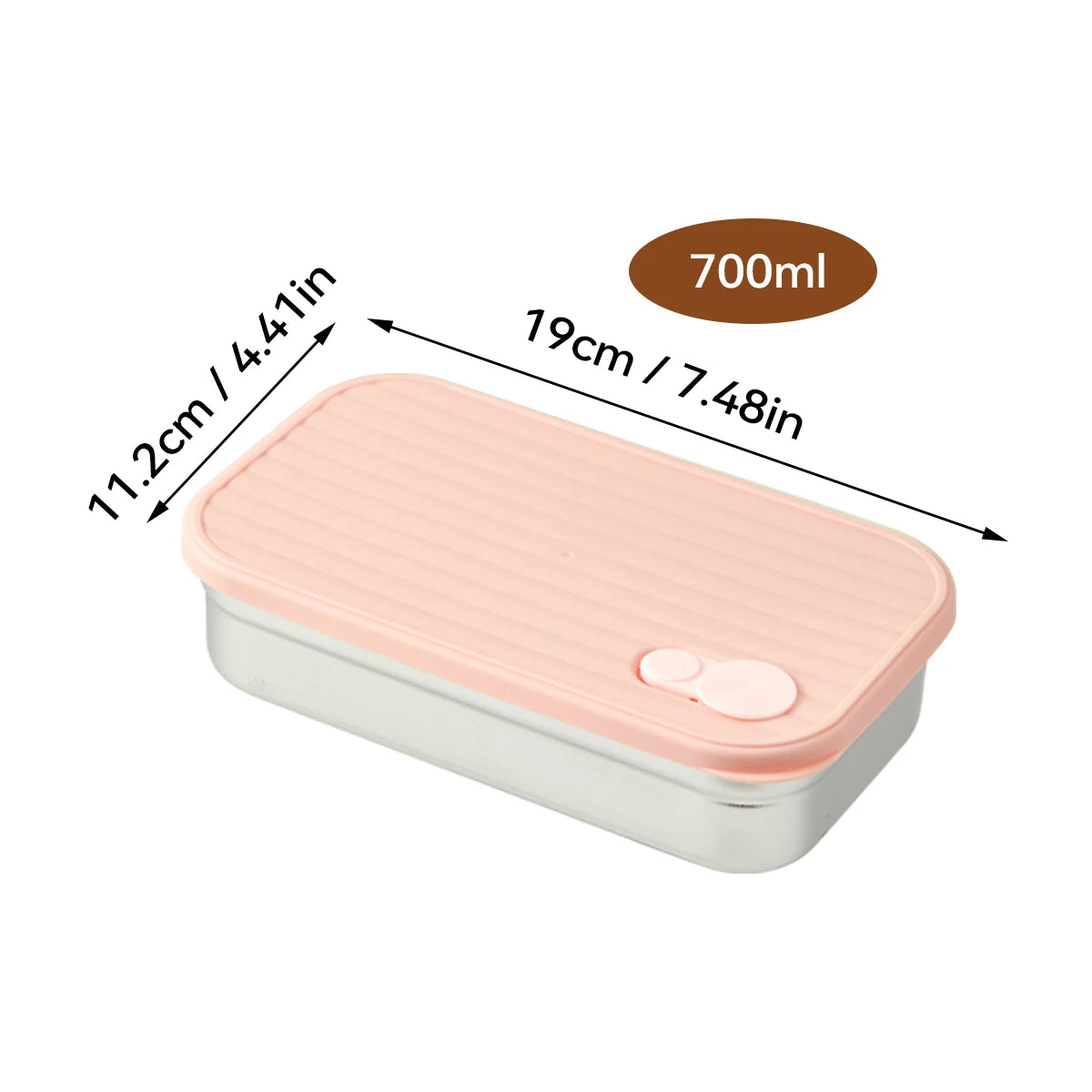 Stainless Steel Bento Lunch Box with Coloured Lid