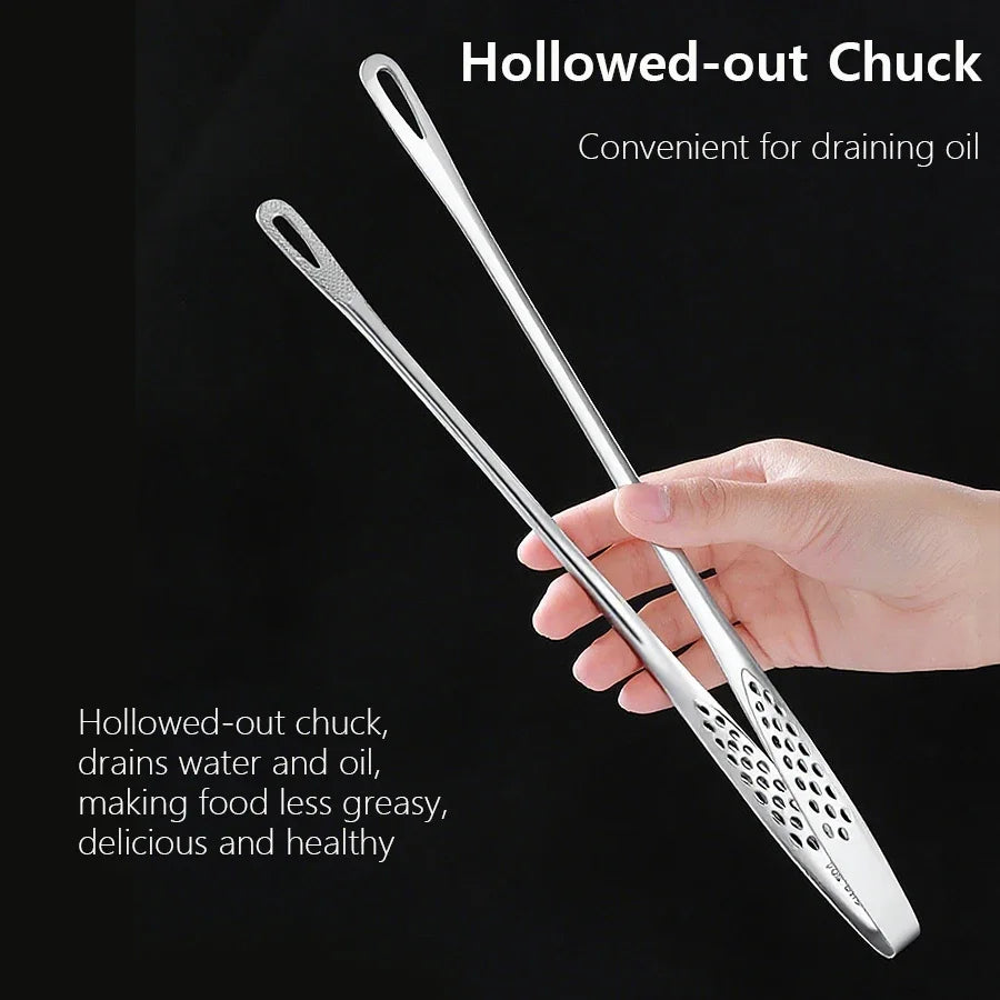 Long Stainless Steel Kitchen Tongs