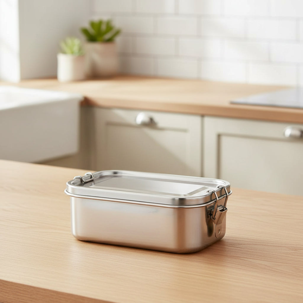 850ml Stainless Steel Bento Lunch Box with Removable Dividers