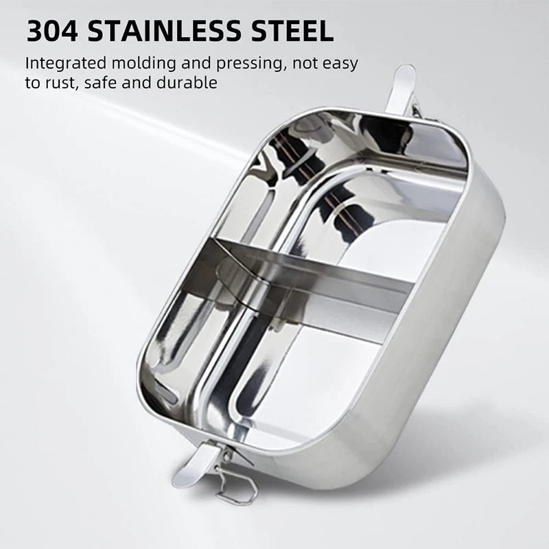 850ml Stainless Steel Bento Lunch Box with Removable Dividers