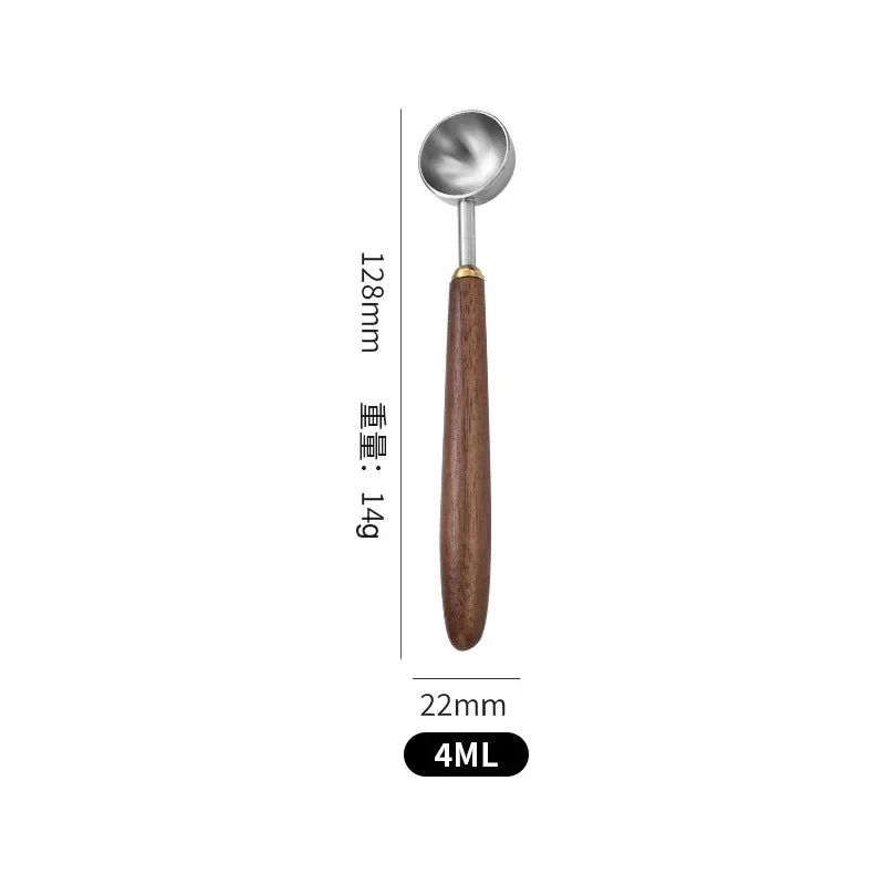 25ml Stainless Steel Measuring Spoon with Wooden Handle