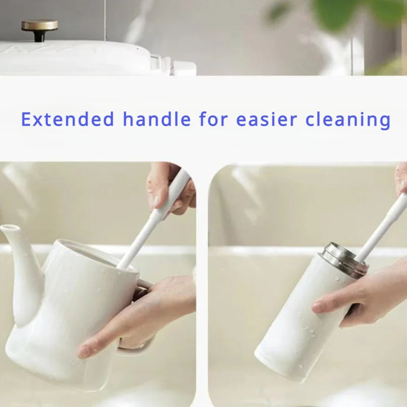 Foldable Silicone Brush with Long Handle