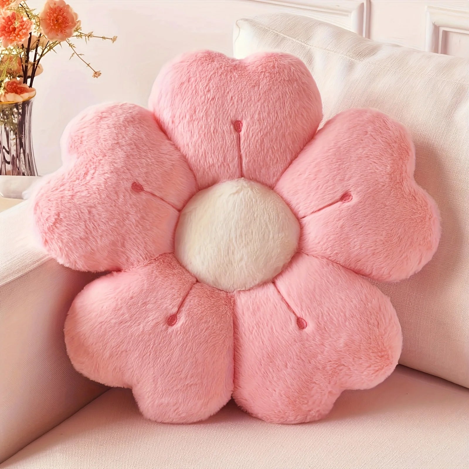 Soft Plush Sakura Flower Memory Cushion