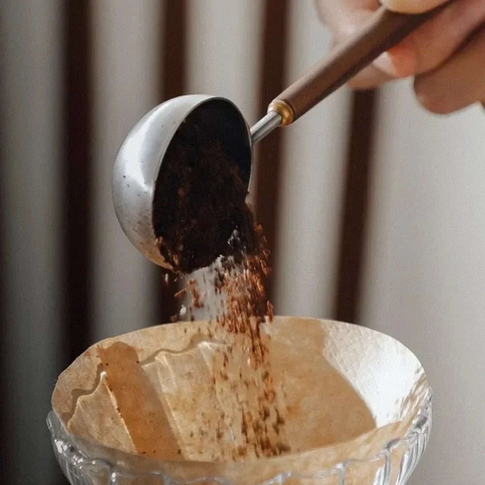 25ml Stainless Steel Measuring Spoon with Wooden Handle