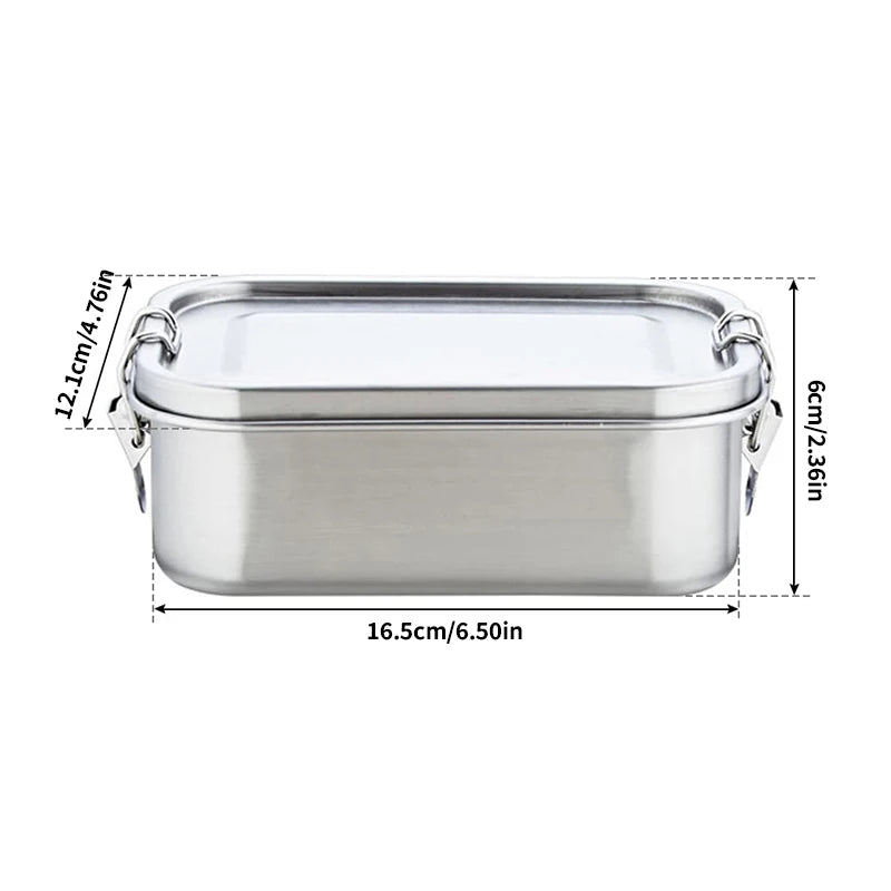 850ml Stainless Steel Bento Lunch Box with Removable Dividers