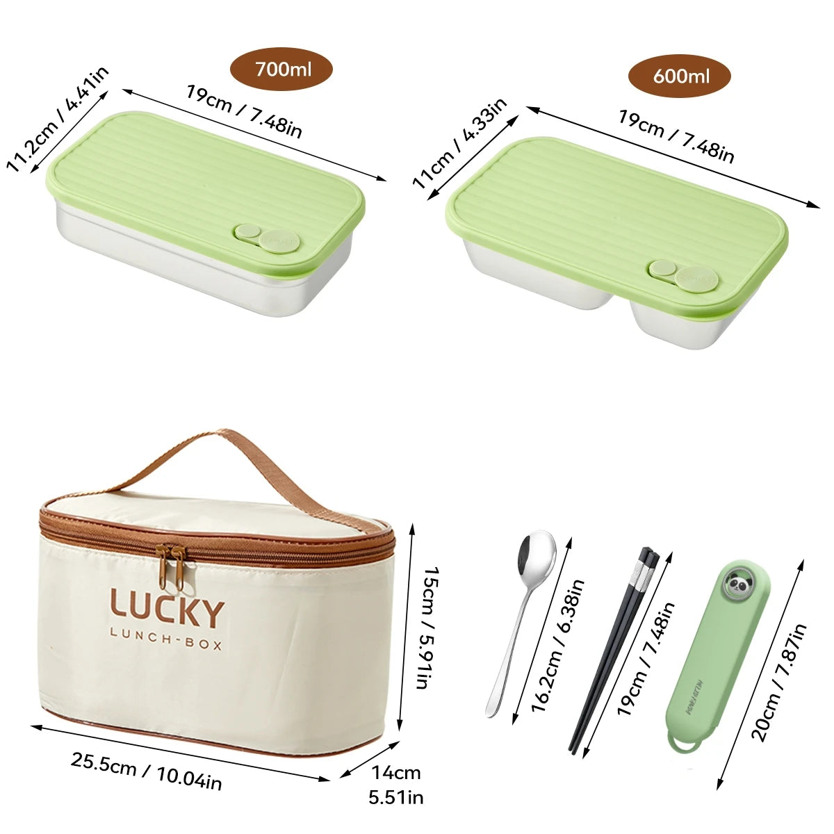 Stainless Steel Bento Lunch Box with Coloured Lid