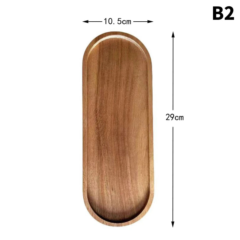 Solid Wooden Japanese-Style Food Tray