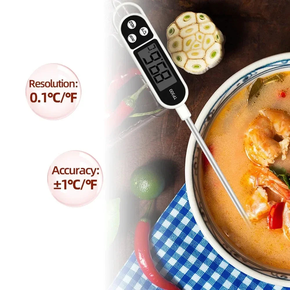 Digital Food Thermometer with LCD Display