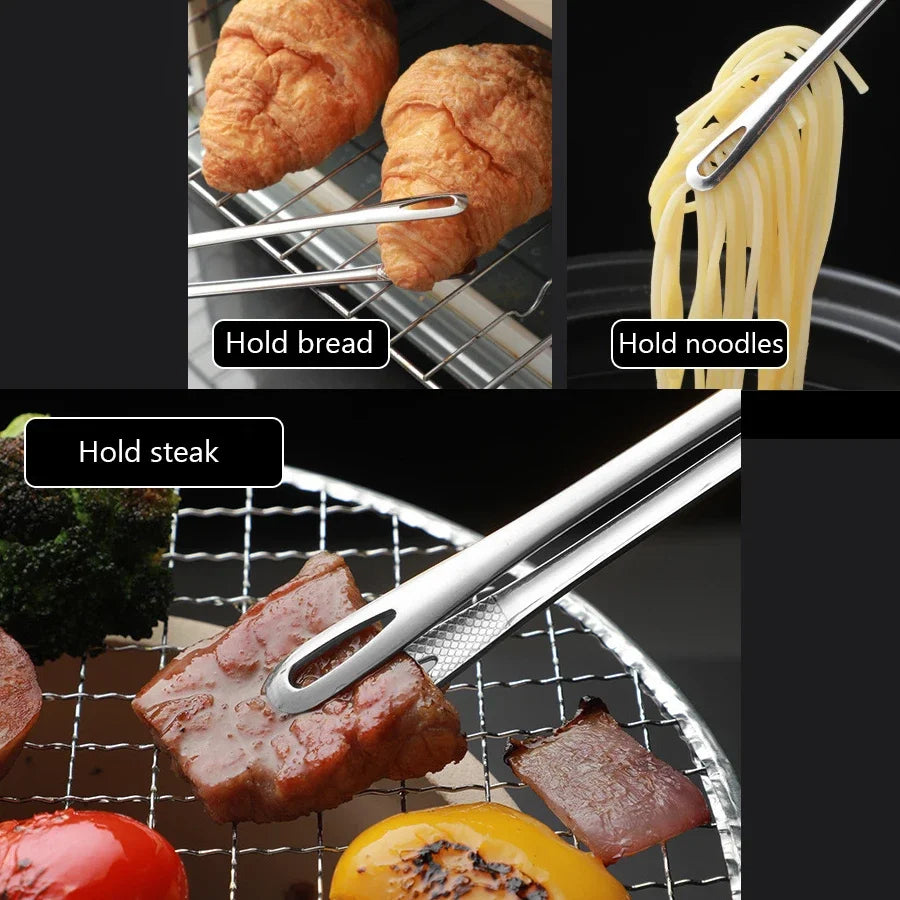 Long Stainless Steel Kitchen Tongs