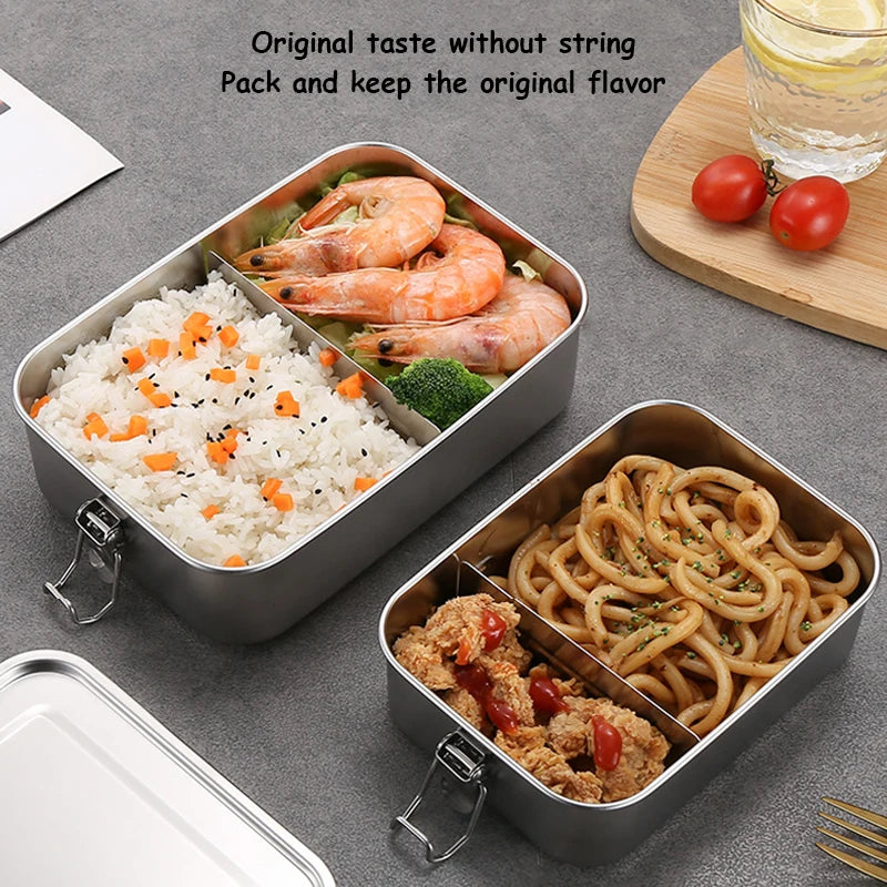 850ml Stainless Steel Bento Lunch Box with Removable Dividers