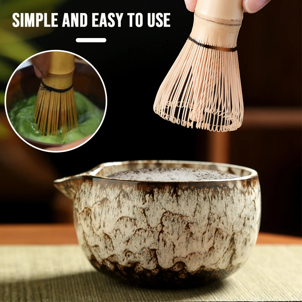6-Piece Patterned Matcha Tea Set