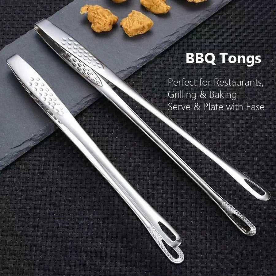 Long Stainless Steel Kitchen Tongs