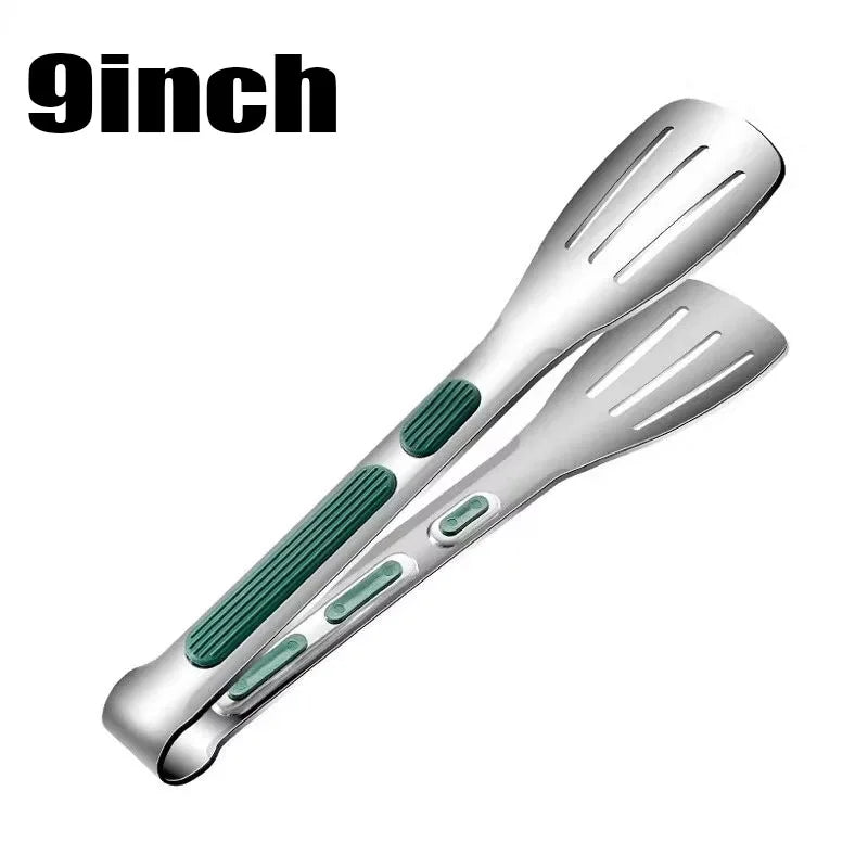 Non-Slip Stainless Steel Food Tongs
