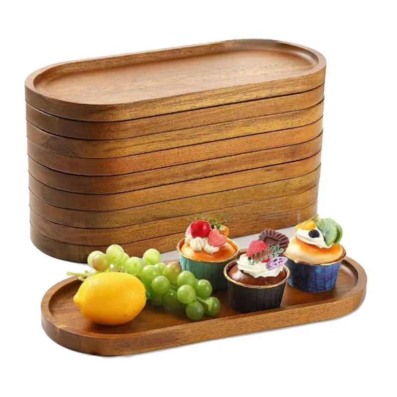 Solid Wooden Japanese-Style Food Tray