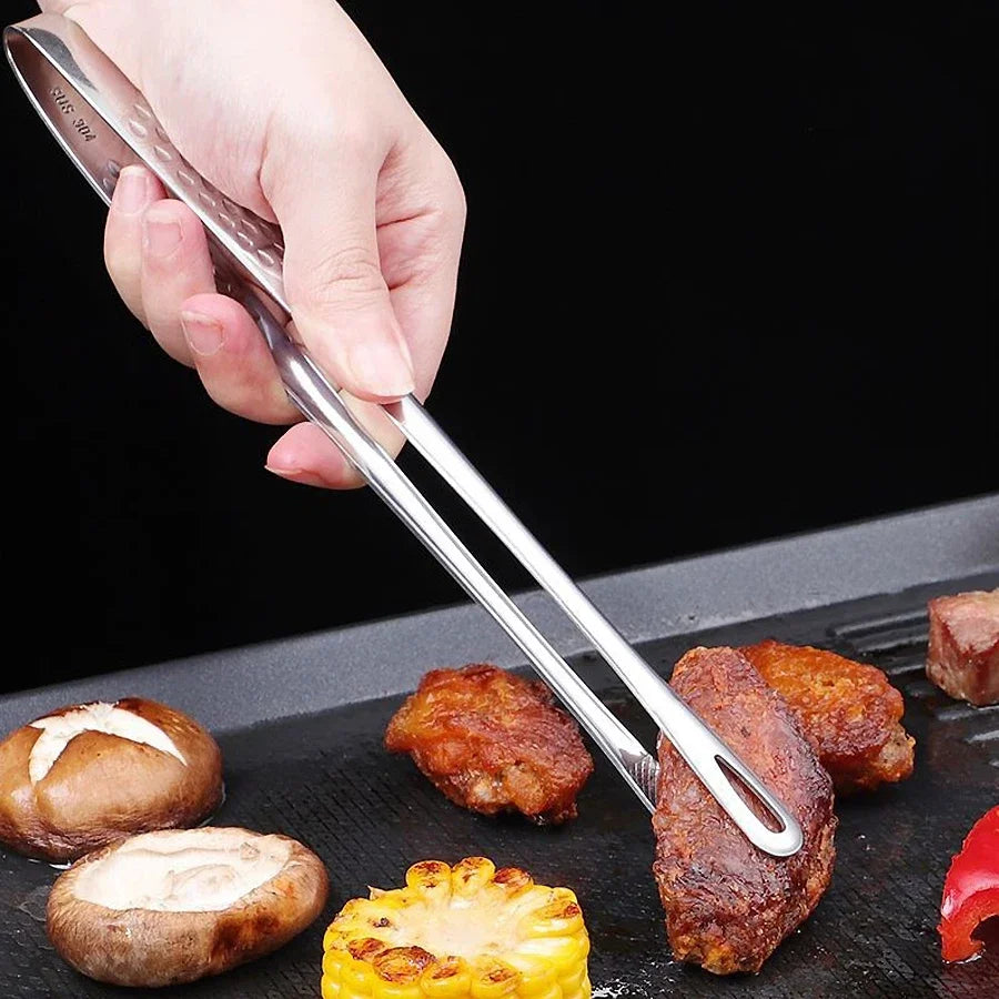 Long Stainless Steel Kitchen Tongs