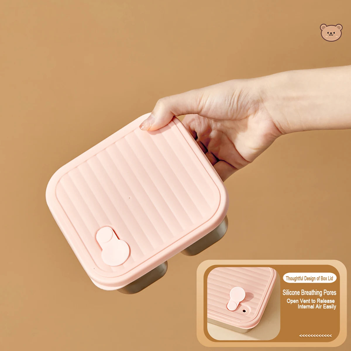 Stainless Steel Bento Lunch Box with Coloured Lid