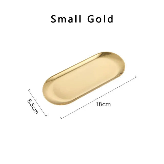 Stainless Steel Gold Dining Plate