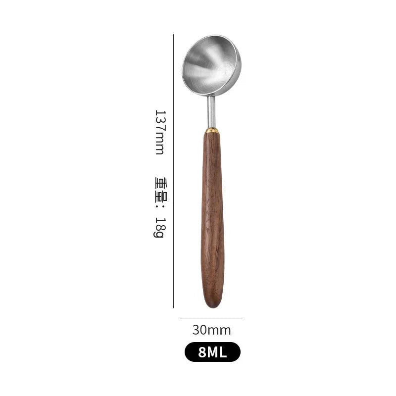 25ml Stainless Steel Measuring Spoon with Wooden Handle