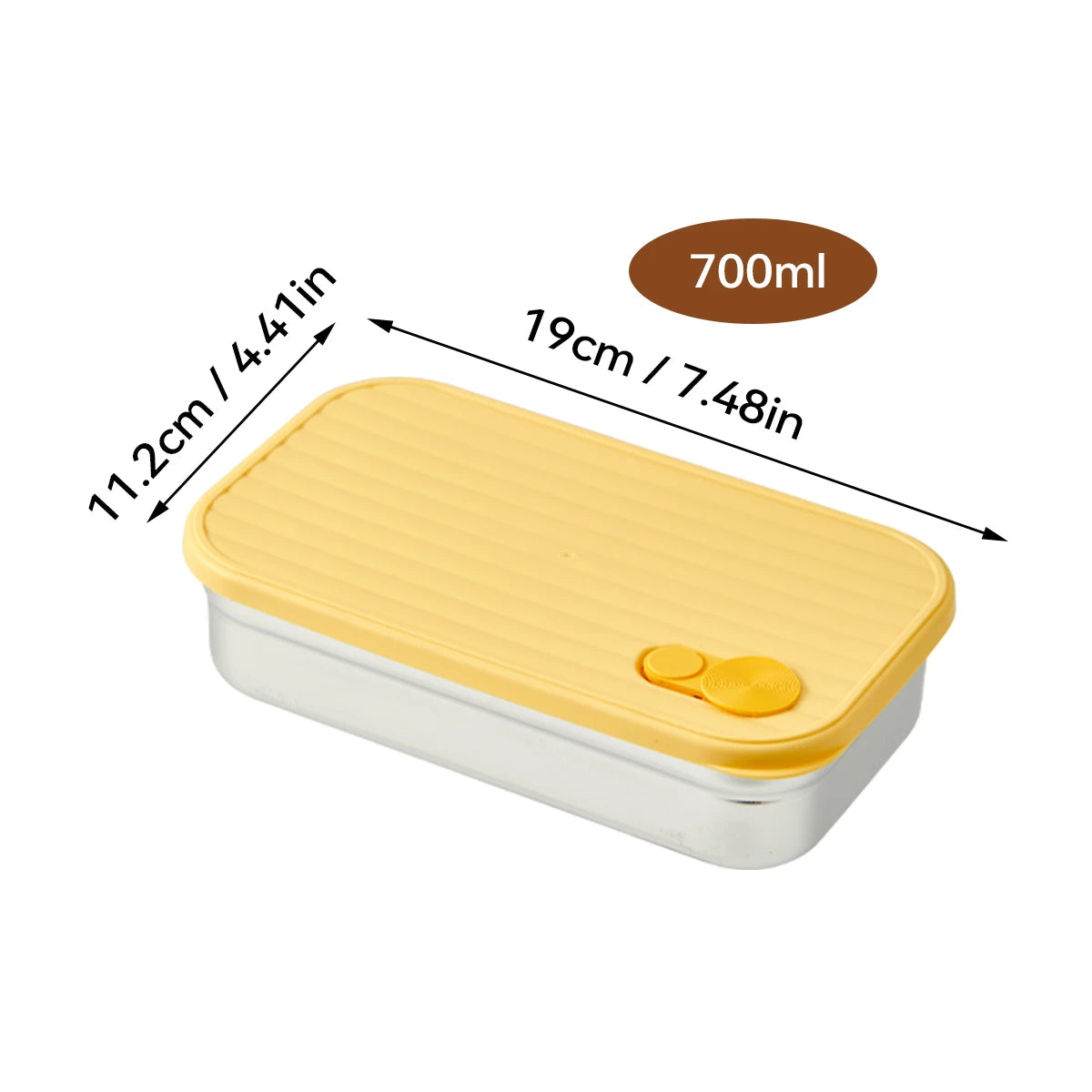 Stainless Steel Bento Lunch Box with Coloured Lid