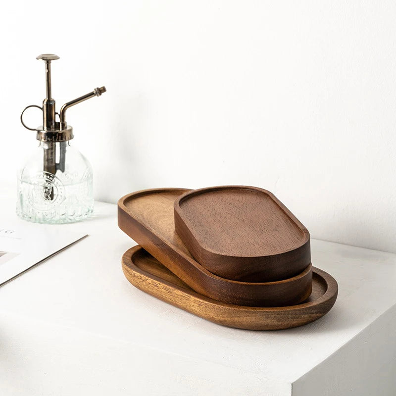 Solid Wooden Japanese-Style Food Tray
