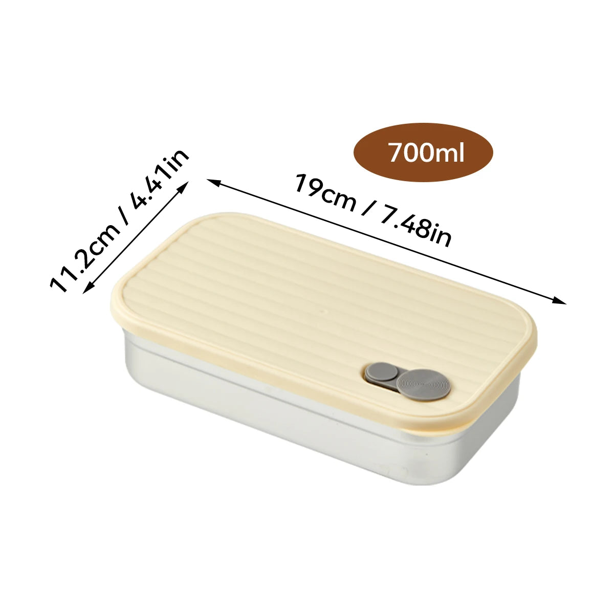 Stainless Steel Bento Lunch Box with Coloured Lid