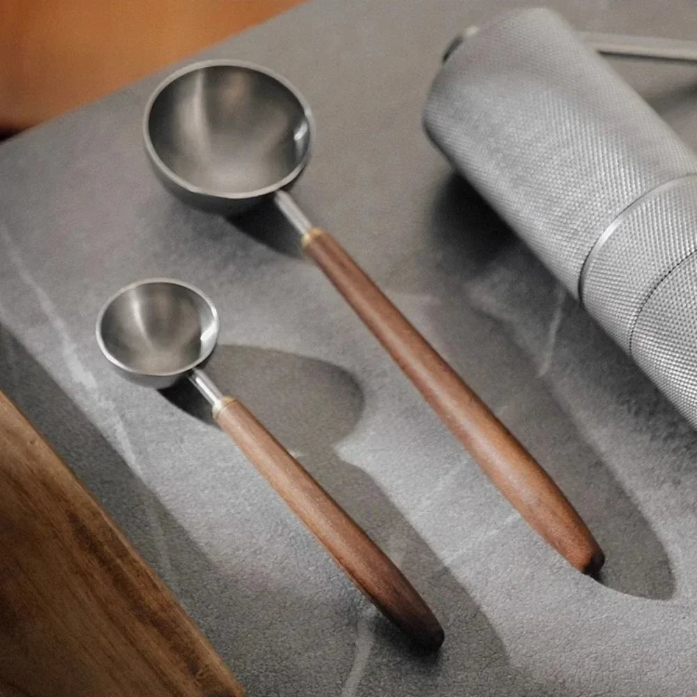 25ml Stainless Steel Measuring Spoon with Wooden Handle