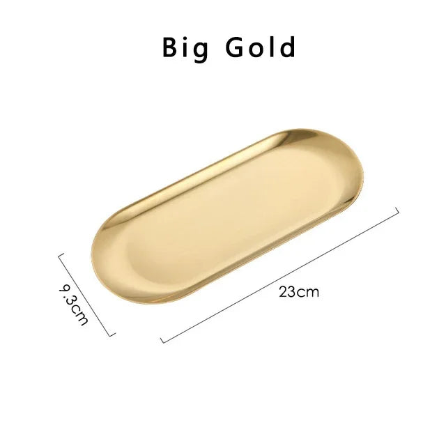 Stainless Steel Gold Dining Plate