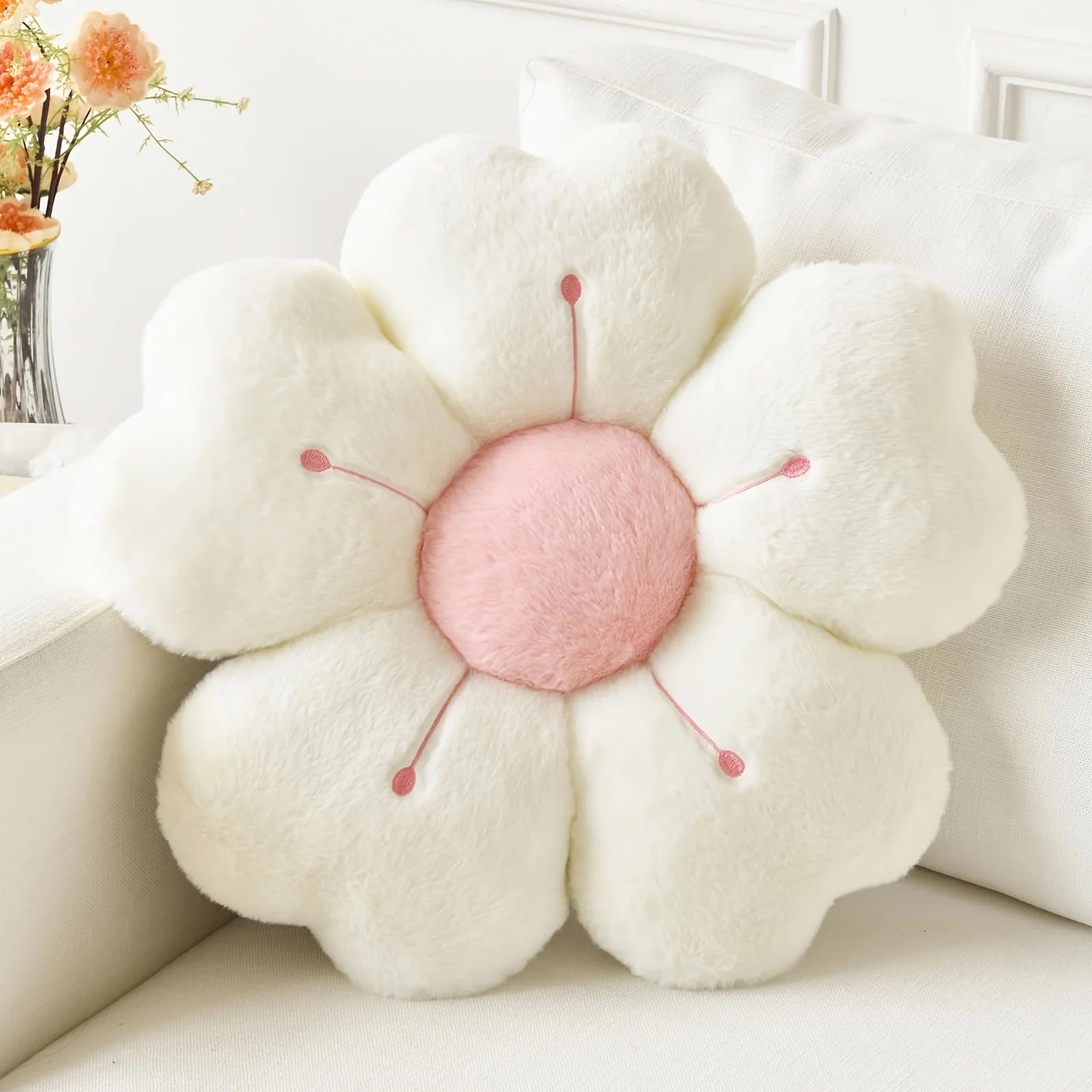 Soft Plush Sakura Flower Memory Cushion