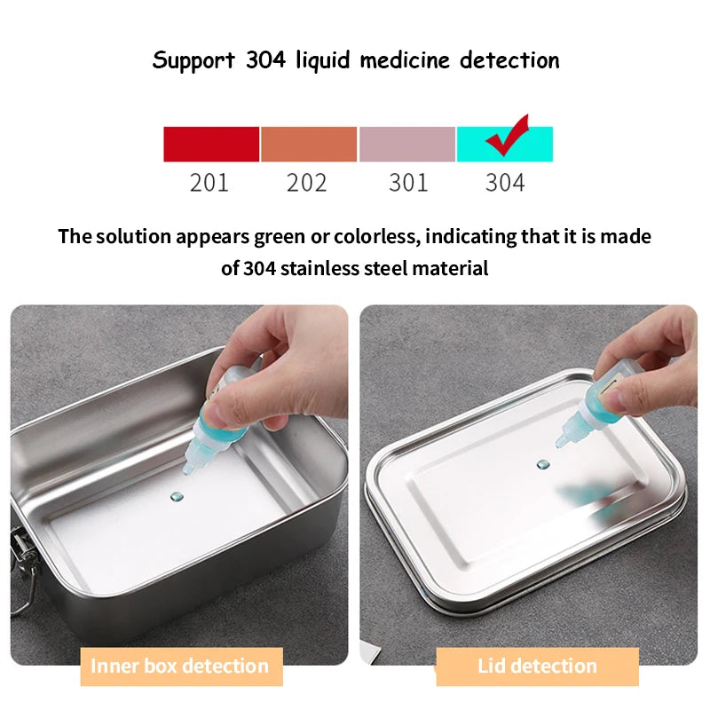 850ml Stainless Steel Bento Lunch Box with Removable Dividers
