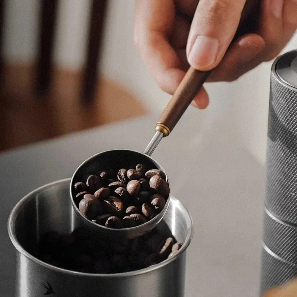 25ml Stainless Steel Measuring Spoon with Wooden Handle