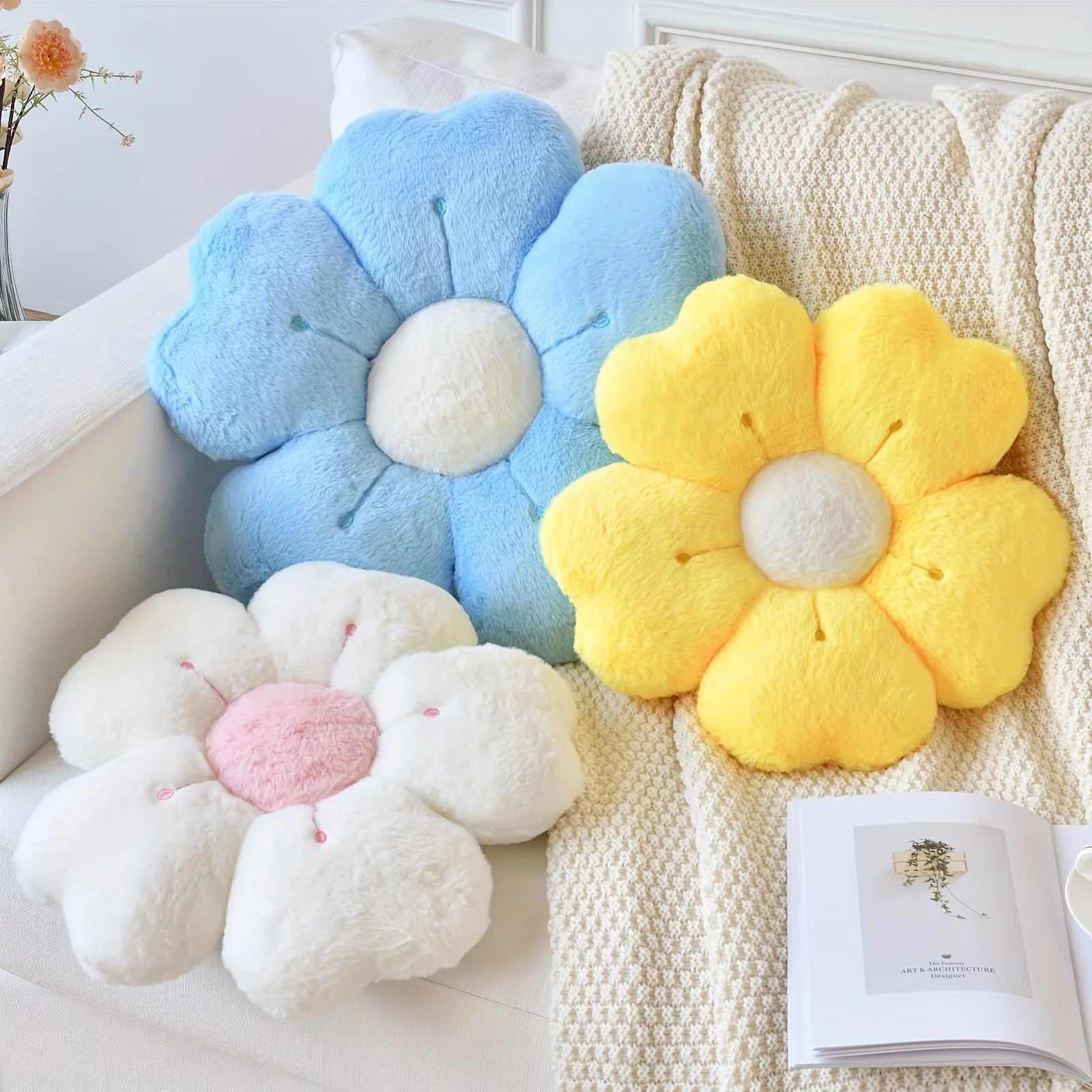 Soft Plush Sakura Flower Memory Cushion