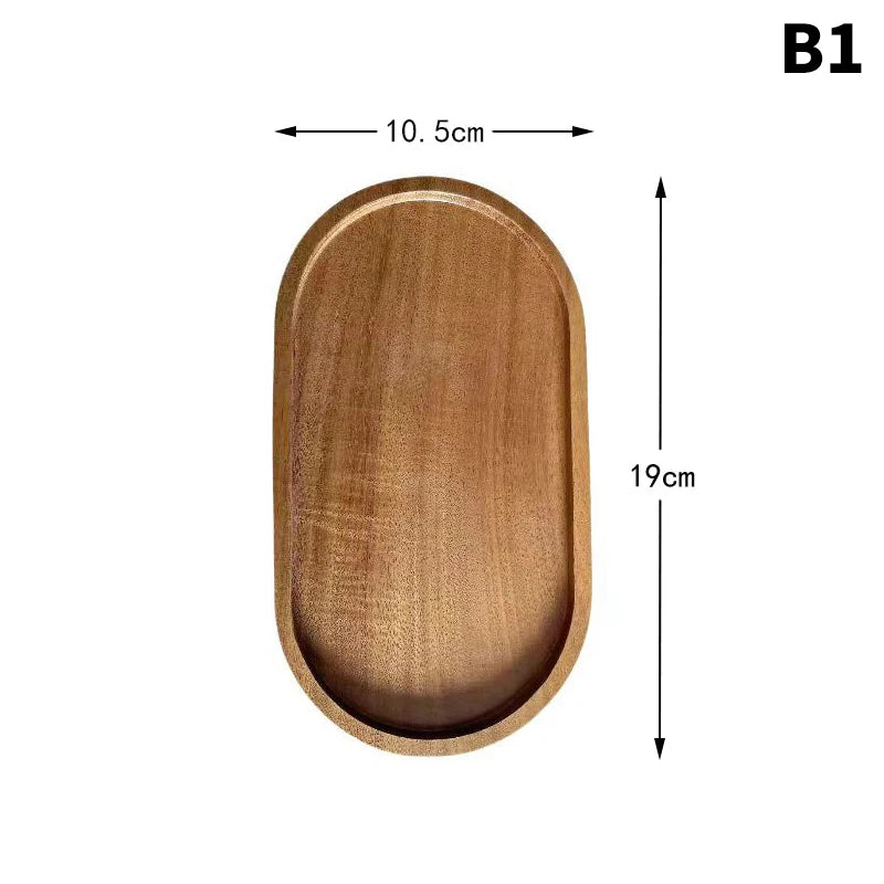 Solid Wooden Japanese-Style Food Tray