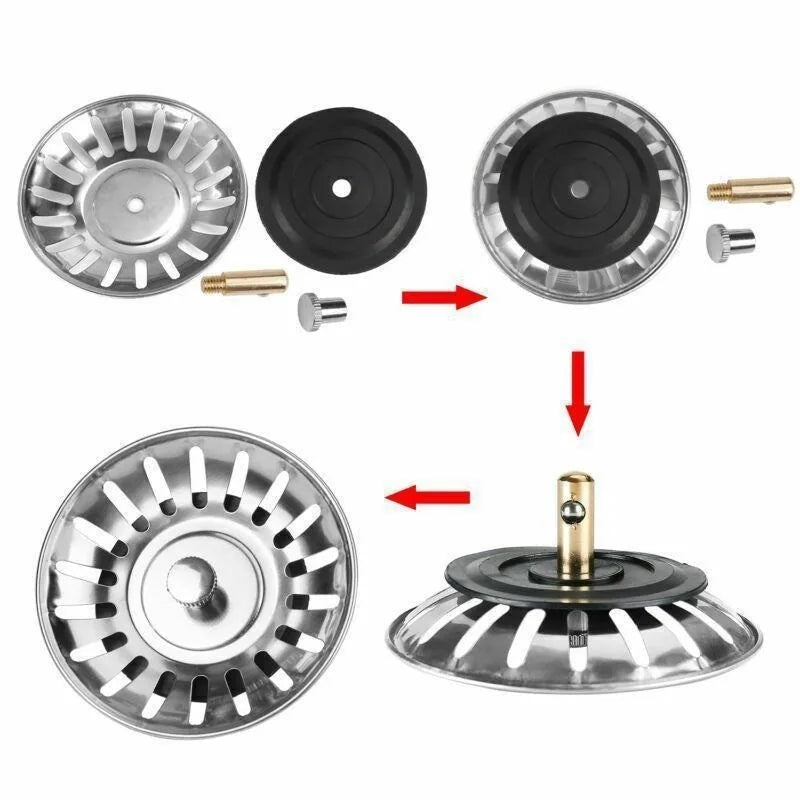 Stainless Steel Kitchen Sink Strainer Set