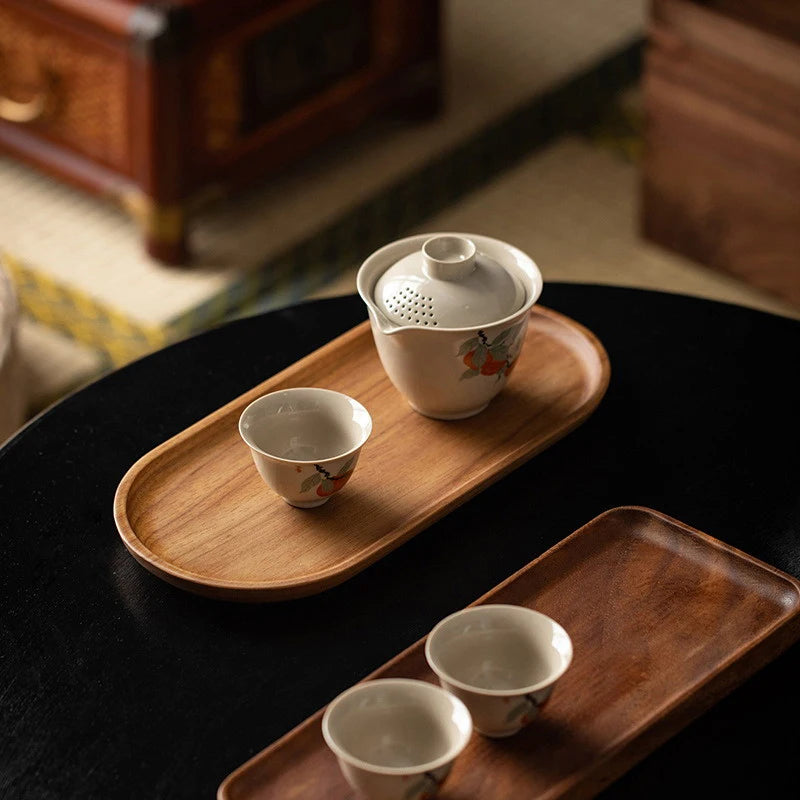 Solid Wooden Japanese-Style Food Tray